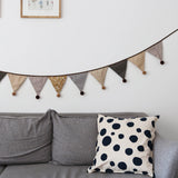 Yeknu  Nordic Style Hanging Decorations Cotton Dots Floral Garland Kids Room Accessories Home Party Wedding Wall Nursery Decor