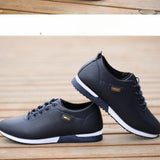 Men PU Loafers Non Slip Walking Flats Breathable Outdoor Slip on Casual Shoes for Male Work Office Driving Sneakers