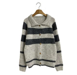 Yeknu  Knitted Autumn Winter Cardigan Women Striped Print Fashion Korean Style Ladies Cardigans Loose Casual Woman Sweater Coats