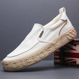 Yeknu  New Men's Canvas Casual Shoes Man Flats Loafers Leisure Breathable Slip On Fashion Breathable Sneakers
