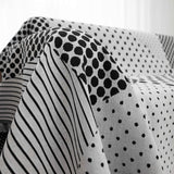 Yeknu  Black and White Sofa Cover Sofa Blanket Sofa Towel Scandinavian Simple Sofa Cover Leisure Blanket Outing Picnic Blanket