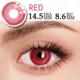 Yeknu  1 Pair Cosmetic Color Lens Korea Cosplay Big Eyes Contact Lens Diameter Large Pink Lens