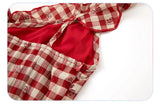 Yeknu  Japanese Prairie Chic O-Neck Flying Sleeve  Mini Dress Women Vintage Plaid Slim A-Line Dress Summer Sweet Sexy One-Piece Frocks