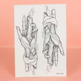 Yeknu  Lasting 15 days temporary tattoo sticker waterproof non-reflective candle hand pattern sticker body art fake tattoo on boy's arm