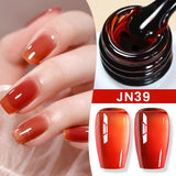 Yeknu  Jelly Transparent Gel Nail Polish Nude Pink  Color UV Soak Off Gel Varnish Jade Nail Art Gel 10ml Design Manicure