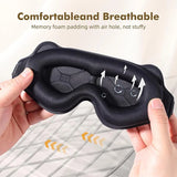 Yeknu  Sleep Eye Mask Weighted for Side Sleeper Men Women 3D Contoured Sleeping Mask No Eye Pressure 100% Blockout Soft Comfortable Eye