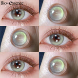 Yeknu  1 Pair Korean Lenses Colored Contact Lenses With Prescription Myopia Lenses Cosplay Lenses Pink Lenses Green Lenses