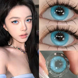 Yeknu   Color Contact Lenses Myopia Lenses Pupils with Degree Green Natural Colorcon Eye Contacts Beauty Fashion Lenses 1Pair