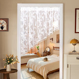 Yeknu  Exquisite Embroidery Heavy Du Door Curtain No Punching Required Aosphere Sensation Bead Hanging Curtain Lace Door Curtain