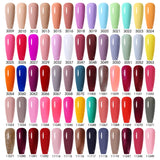 Yeknu  15ml Orange Color Nail Gel Polish Semi Permanent Red Pink Gellack Nail Art Salon Soak Off UV LED Glitter Nail Gel Varnish