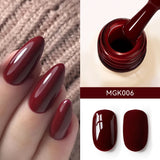Yeknu  Cherry Red Gel Nail Polish 12ml Glossy Semi Permanent Soak Off UV LED Frosted Gel Nails Painting Varnish
