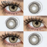 Yeknu  NEW Color Contact Lenses Beauty Brown Pupils Natural Black Contact Lenses Soft Colorful Makeup Eyes Gray Lenses Natural