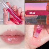 Yeknu  Galaxy Mirror Lip Gloss Glitter Lipgloss Transparent Lip Oil Long Lasting Moisturizing Lipstick Lipgloss Lips Makeup Cosmetics