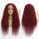 Yeknu  613 Bleach Blonde Deep Curly Lace Front Wig Synthetic Hair Glueless Long Curly Blonde 13x4 Lace Front Wigs Pre Plucked