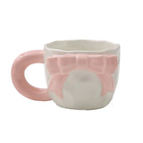 Yeknu  Cute Ceramic Bow Mug Girl High Beauty Gift Box Creative Design Cup Birthday Gift Companion