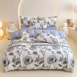 Yeknu  Spring  Plant-based Cashmere Single Quilt Cover Printed Duvet Cover Skin-friendly and Breathable Bedding 150x200 220x240
