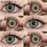 Yeknu  Cleopatra Series Color Contact Lenses Brown Lens Blue Eyes Natural Colored Pupils Contact Makeup Beauty Eye Cosmetic