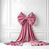 Yeknu  Photography Background Elegant Giant Pink Bow Aldult Birthday Wedding Maternity Portrait Decor Backdrop Photo Studio