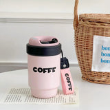 Yeknu  500ml Women'S Letter Double Drink Coffee Cup 316 Stainless Steel Insulated Cup Water Cup Gift Cup For Students