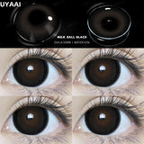 Yeknu  2PCS Color Contact Lenses (Pearl Series) Brown Natural Lenses Gray High Quality Eye Contacts 14.5mm Big Pupil Beauty Lense