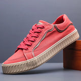 Yeknu  Low-top Korean Trend Sports Vulcanized Men's Shoes Casual Canvas Light Loafers Men Sneakers Sapatos Formais Masculinos