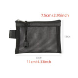 Yeknu  Zipper Credit Card ID Bag Lipstick Pouch Data Line Key Earphone Organizer Mini Clear Nylon Mesh Zipper Coin Purse Cute Wallet