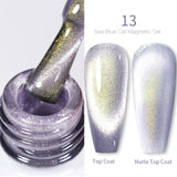 Yeknu  Gold Reflective Moonlight Gel Nail Polish Cat Magnetic Aurora Spar Glitter Semi-Permanant Varnish Nail Art Magnetic