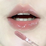 Yeknu Mirror Water Lip Gloss Water Glossy Lip Glaze Transparent Lip Oil Lasting Liquid Lipstick Clear Glitter Primer Hydrating Makeup
