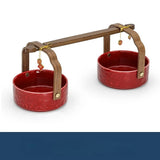 Yeknu  Red Bucket Supplies Send A Couple A Pair of Wedding Supplies Small Red Bucket Ornaments Decorate Holiday Parties