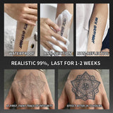Yeknu  Rose Herbal Temporary Tattoo Stickers, Long-lasting Waterproof for One to Two Weeks, Fake Tattoo for Women, For Arm, Neck, Leg