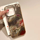 Yeknu  INS Korean Style Golden Python Phone Case For iPhone 16 Pro Max 15 14 Plus 13 12 11 XS X XR 7 8 SE Clear Bumper Cover
