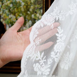 Yeknu  Exquisite Embroidery Heavy Du Door Curtain No Punching Required Aosphere Sensation Bead Hanging Curtain Lace Door Curtain