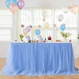 Yeknu  Sheer Table Skirt Tablecloth 3-Ply with LED Lights Premium Gold Edge Wedding Party Cake Table Decoration