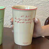 Yeknu Korean Sle Cerc Coffee Cup for Women Handheld Office Water Drinking Cup Juicy Milk Coffee Cup Artistic Design 200ml-400m...