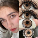 Yeknu  New Natural Lenses Gray Lenses 1 Pair Color Eye Contacts Blue Pupils Korean Style y2k Lenses Big Eyes Colorcon