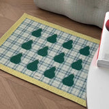 Yeknu  Fruit PVC Welcome Doormat Korean Style Cuttable Apple Pear House Entrance Mat Carpet Anti Dust Pad Outdoor Aesthetic Home Decor