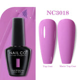 Yeknu  15ml Orange Color Nail Gel Polish Semi Permanent Red Pink Gellack Nail Art Salon Soak Off UV LED Glitter Nail Gel Varnish