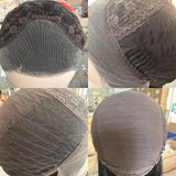 Yeknu  Short Black Curly Bob Wig Loose Deep Wave Synthetic Hair Free Part 13X4 Lace Front Wig Short Wavy Wigs for Women Daily Party
