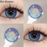 Yeknu  1 Pair Color Contact Lenses High Quality Natural Contact Lenses Graduated Lenses Colored Pupils for Eyes Blue Lenses