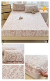Yeknu Elastic Fitted Sheet Floral Style Bedsheet Soft Bed Cover Home Bed Linen Sheets drap de lit (Pillowcase Need Order)
