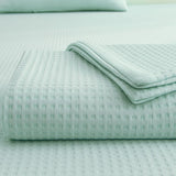 Yeknu High-end Waffle Plaid Ice Silk Summer Blanket for Bed Double Side Cool Feel Silk Air Conditioning Quilt Cooling Duvet Comforter