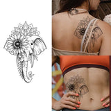 Yeknu  Lasting 15 days temporary tattoo sticker waterproof non-reflective elephant pattern sticker body art fake tattoo for girls