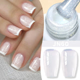 Yeknu  10ml Jelly Nude Gel Nail Polish Crystal Translucent Coffee Soak Off Semi-Permanent Varnish Base Top Coat Manicure