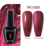 Yeknu  15ml Orange Color Nail Gel Polish Semi Permanent Red Pink Gellack Nail Art Salon Soak Off UV LED Glitter Nail Gel Varnish