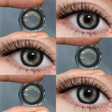 Yeknu  1 Pair Colored Contact Lenses 42% Water Yearly Korean Lenses High Quality Lenses Green Lenses Natural Gray Pupils