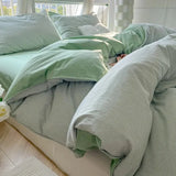 Yeknu Striped Duvet Cover Set Quilt Set Ins Nordic Grey Bed Set Of Four Pieces, Home Luxury Bedding Set Bed Sheets