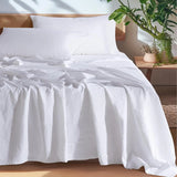 Yeknu  100% French Washed Pure Linen Sheets, Breathable and Durable Line King Size Sheets, Anti-Tear Line Bed Sheets, Machine Washable
