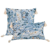 Yeknu  Cotton Linen Flower Cushion Pillowcase Retro European Style Living Room Sofa Backrest High Precision Jacquard Cushion Cover