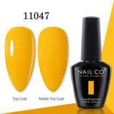 Yeknu  15ml Gel Nail Polish LED Semi-permanent Summer Varnish UV Vernis Blue Color Enamels For Nails Gellak Top Coat Base Polish