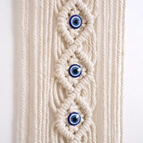 Yeknu  Handmade Macrame Tapestry Hanging Devil's Eyes Blanket Nordic Home Room Decoration Accessories Aesthetic Wall Art Decor